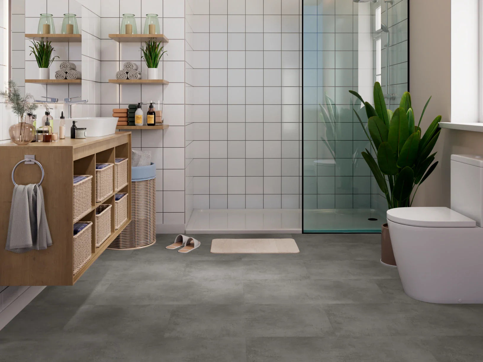 Klick-Vinyl Fliesenoptik