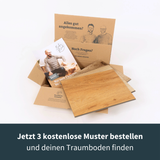 Musterpaket mit 3 gratis Mustern unserer Klick-Vinyl Basic Kollektion in Holzoptik