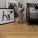 Bodenglueck Klick Vinyl Deluxe Eiche Wannsee Braun Fischgrät Trittschall Integriert