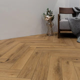 Bodenglueck Klick Vinyl Deluxe Eiche Wannsee Braun Fischgrät Trittschall Integriert