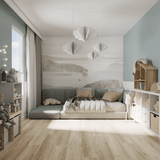 Kinderzimmer Raumbild von Klebe-Vinyl Eiche Ameland dezentes Dekor in Holzoptik