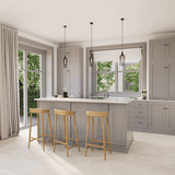 Küche Raumbild von Klebe-Vinyl Stein Vechta dezentes Dekor in Fliesenoptik