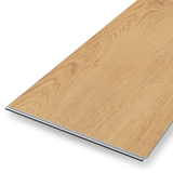 Closeup von der Planke Klick Vinyl Basic Eiche Elmshorn Braun Rigid Trittschall Integriert