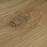 Closeup von Klick-Vinyl Eiche Frohburg rustikales Dekor in Holzoptik Astloch Detail