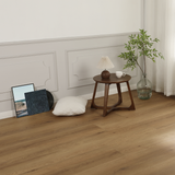 Wohnzimmer Raumbild von Klick-Vinyl Eiche Donau markantes Dekor in Holzoptik