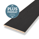 Planke von der Klick Vinyl Kollektion Deluxe Plus Boden Eiche Moritzburg Schwarz mit integriertem Trittschall von Bodenglück