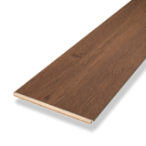 Klick Vinyl Kollektion Deluxe Plus Boden Eiche Neuschwanstein Braun mit integriertem Trittschall von Bodenglück Detailansicht der Planke