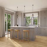 Küche Raumbild von Klick-Vinyl Eiche Cuxhaven markantes Dekor in Holzoptik