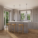 Küche Raumbild von Klick-Vinyl Eiche Fehmarn rustikales Dekor in Holzoptik