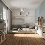 Kinderzimmer Raumbild von Klick-Vinyl Eiche Fehmarn rustikales Dekor in Holzoptik