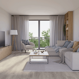 Wohnzimmer Raumbild von Klick-Vinyl Eiche Husum markantes Dekor in Holzoptik