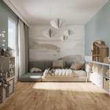 Kinderzimmer Raumbild von Klick-Vinyl Eiche Sankt Peter Ording rustikales Dekor in Holzoptik