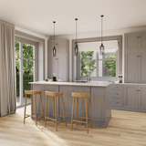 Küche Raumbild von Klick-Vinyl Eiche Stralsund markantes Dekor in Holzoptik