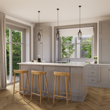 Küche Raumbild von Klick-Vinyl Eiche Sylt dezentes Dekor in Holzoptik