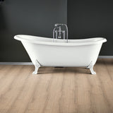 Badezimmer Raumbild von Laminat Eiche Ruwertal markantes Dekor in Holzoptik für Feuchträume geeignet bis zu 24 Stunden wasserfest