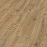 Verlegebild mit Perspektive von Laminat Eiche Hohenwald rustikales Dekor in Holzoptik mit lackierte 4V-Fase