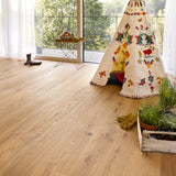 Raumbild von einer Kinder Spieleecke Natur Parkett Eiche Sarah Markant