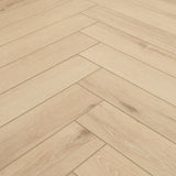 Bodenglück Klick Vinyl Bodensee Deluxe Fischgrät Hellbraun Rigid Trittschall Integriert