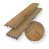 Planke Klick-Vinyl Eiche Helgoland dezentes Dekor in braun aus der Premium Kollektion mit integrierter Trittschalldämmung und lackierte 4V-Fase