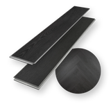 Planke Klick-Vinyl Eiche Mellum dezentes Dekor in schwarz aus der Premium Kollektion mit integrierter Trittschalldämmung und lackierte 4V-Fase