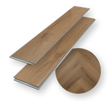Planke Klick-Vinyl Eiche Sylt dezentes Dekor in braun aus der Premium Kollektion mit integrierter Trittschalldämmung und lackierte 4V-Fase