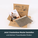Planke Klick-Vinyl Eiche Freiburg markantes Dekor in braun aus der Basic Kollektion mit integrierter Trittschalldämmung und Microfase