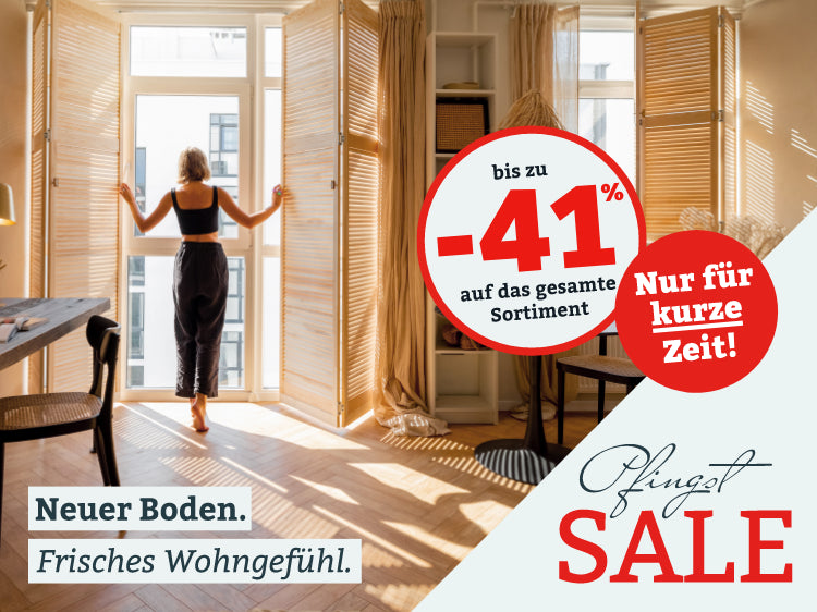 Bis zu 41% Rabatt auf Vinylboden, Laminat und Parkett im Pfingst Sale