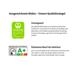 Siegel Klick-Vinyl Premium Kollektion: Greenguard und Emissons dans lair interieur A+