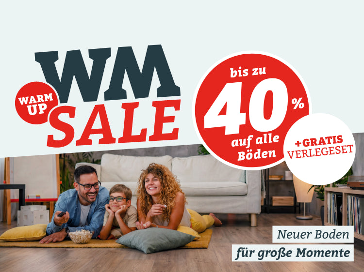 WM Sale: Warm Up bis zu 40% Rabatt auf Bodenbeläge inkl. gratis Verlegeset