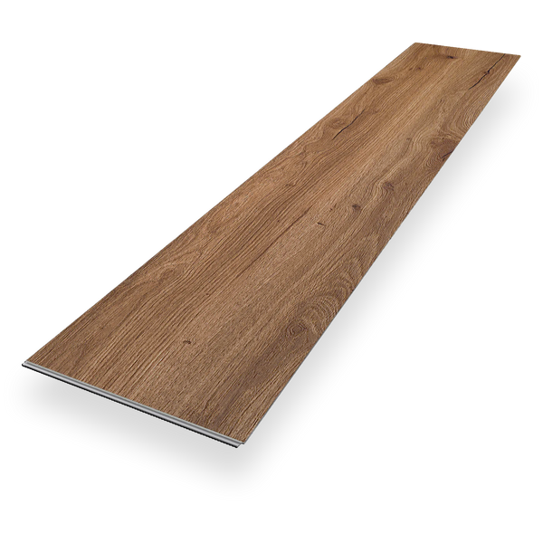 Planke Klick-Vinyl Eiche Fehmarn in dunkelbraun aus der Premium Kollektion mit integrierter Trittschalldämmung