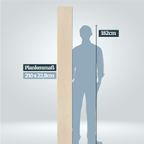 Größenvergleich Plankenlänge 210 cm im Vergleich zu einer Persson mit 182 cm Körpergröße