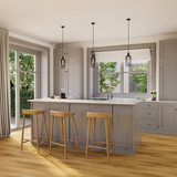 Küche Raumbild von Klick-Vinyl Eiche Spiekeroog markantes Dekor in Holzoptik