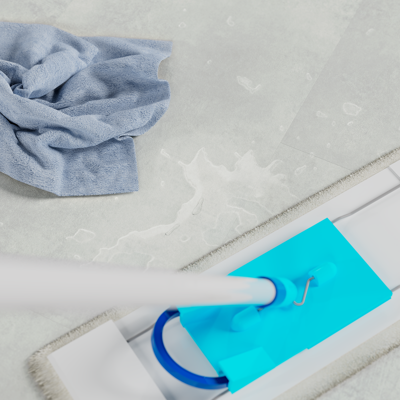 Detailbild von Klick-Vinyl Beton Cloppenburg wasserfest mit pflegeleichter Oberfläche