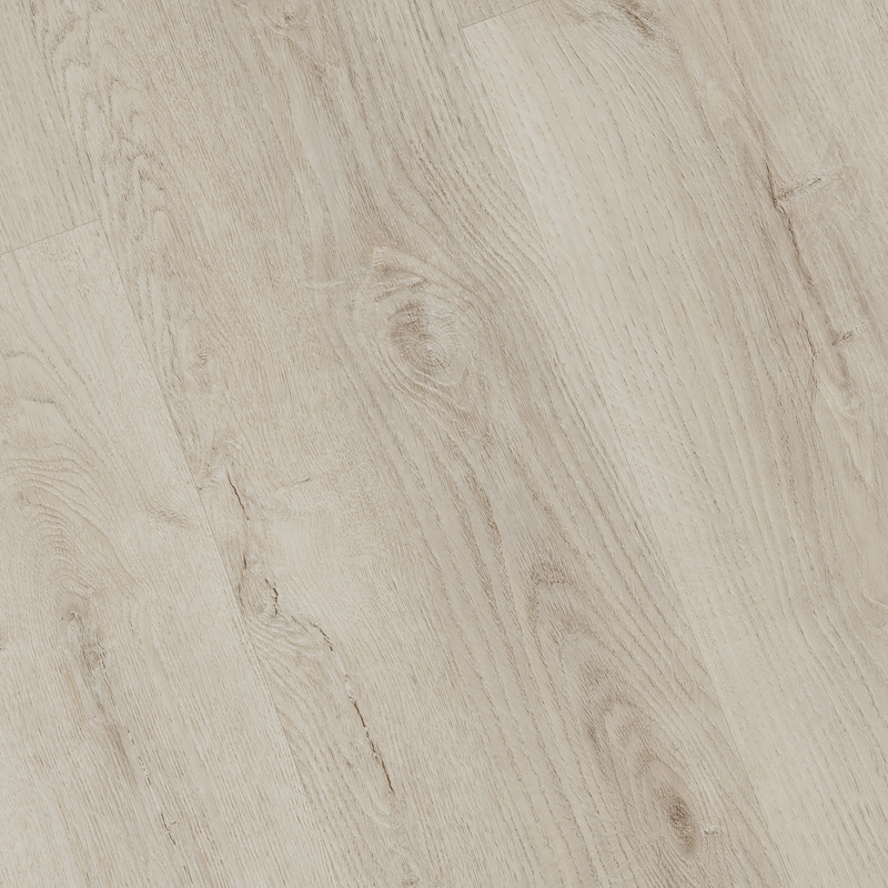 Closeup von Klick-Vinyl Eiche Husum markantes Dekor in Holzoptik Astloch Detail
