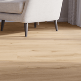 Sitzecke Closeup Klick-Vinyl Eiche Wangerooge rustikales Dekor in Holzoptik