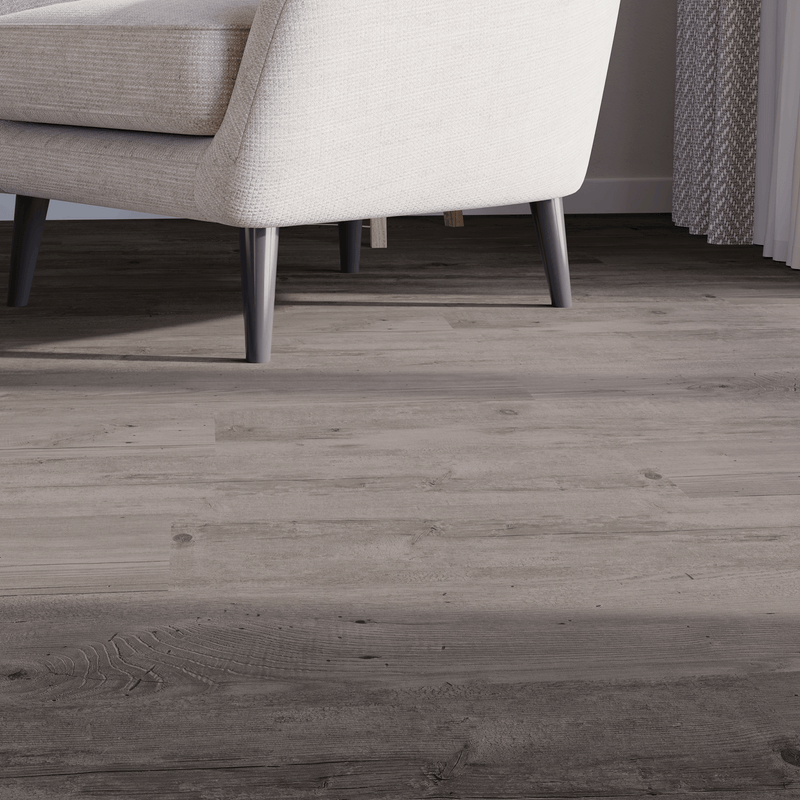 Sitzecke Closeup Klick-Vinyl Eiche Westerland rustikales Dekor in Holzoptik