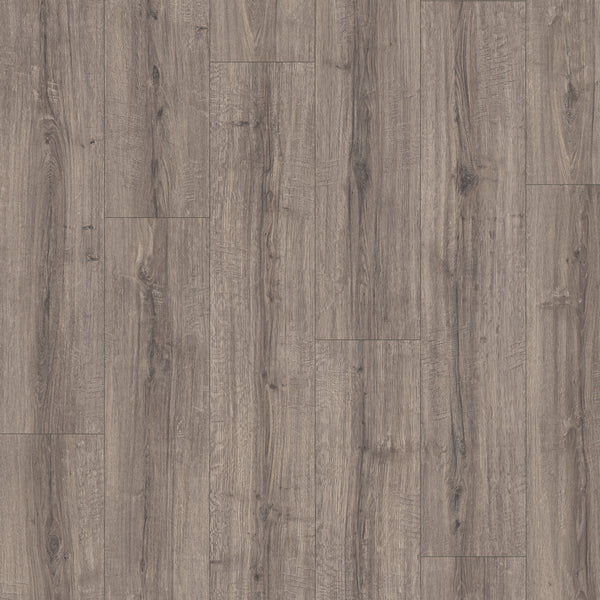 Topdown Verlegebild von Laminat Eiche Lahntal markantes Dekor in Holzoptik mit lackierter 4V-Fase mit Aquastop-Funktion