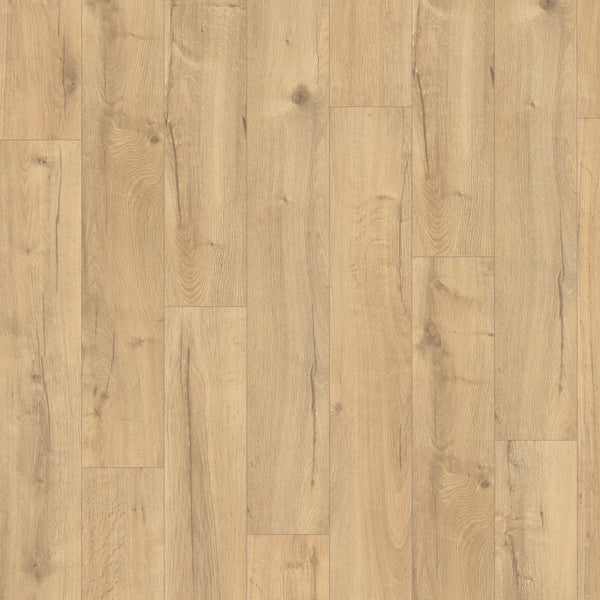 Topdown Verlegebild von Laminat Eiche Königswald markantes Dekor in Holzoptik mit lackierter 4V-Fase