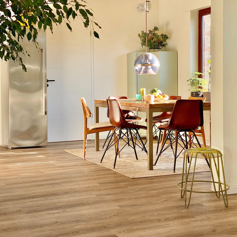 Bodenglück Klick Vinyl Cuxhaven Eiche Premium Holz Braun Rigid Trittschall Integriert