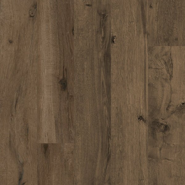 Frontales Detailbild von COREtec Klick-Vinyl Eiche Fonteneau markantes Dekor in Holzoptik mit lackierter 2V-Fase