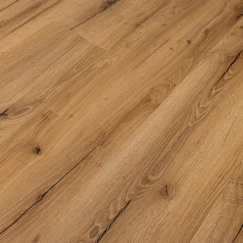 Klebe-Vinyl Eiche Norderney Holzoptik Braun verlegt 