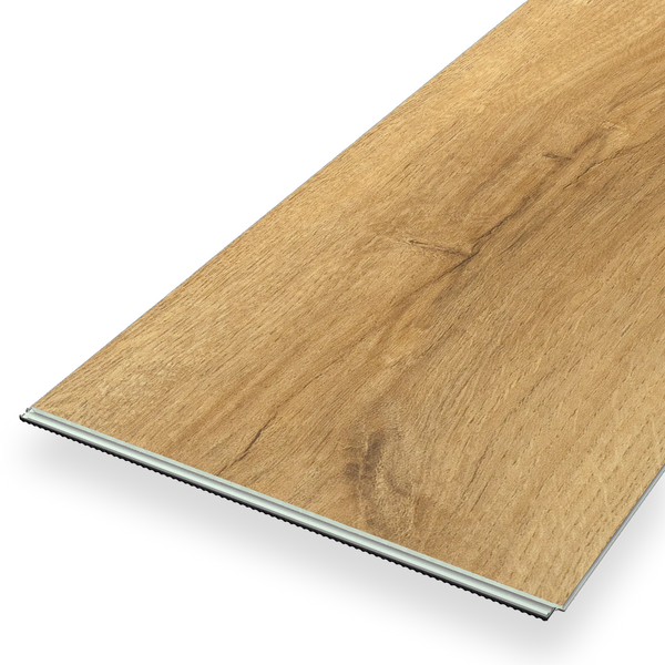 Closeup Planke Klick Vinyl Premium Eiche Spiekeroog Braun Rigid Trittschall Integriert