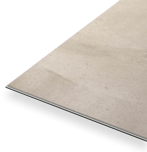 Bodenglueck Klick Vinyl Premium Stein Luebeck Sand Rigid Trittschall Integriert